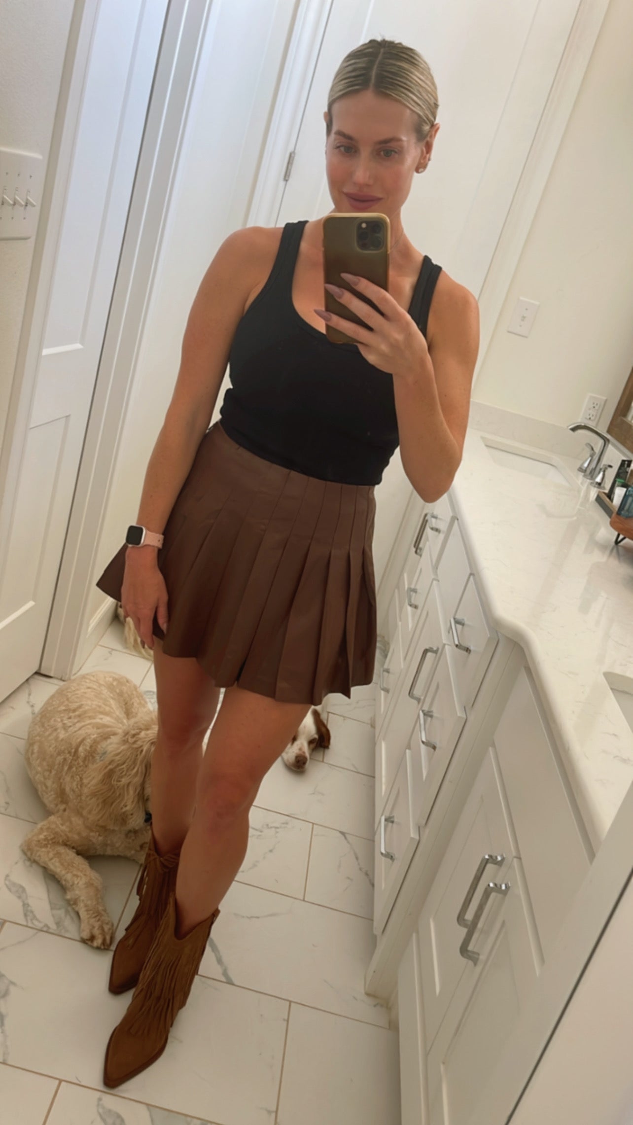 Brown Skort