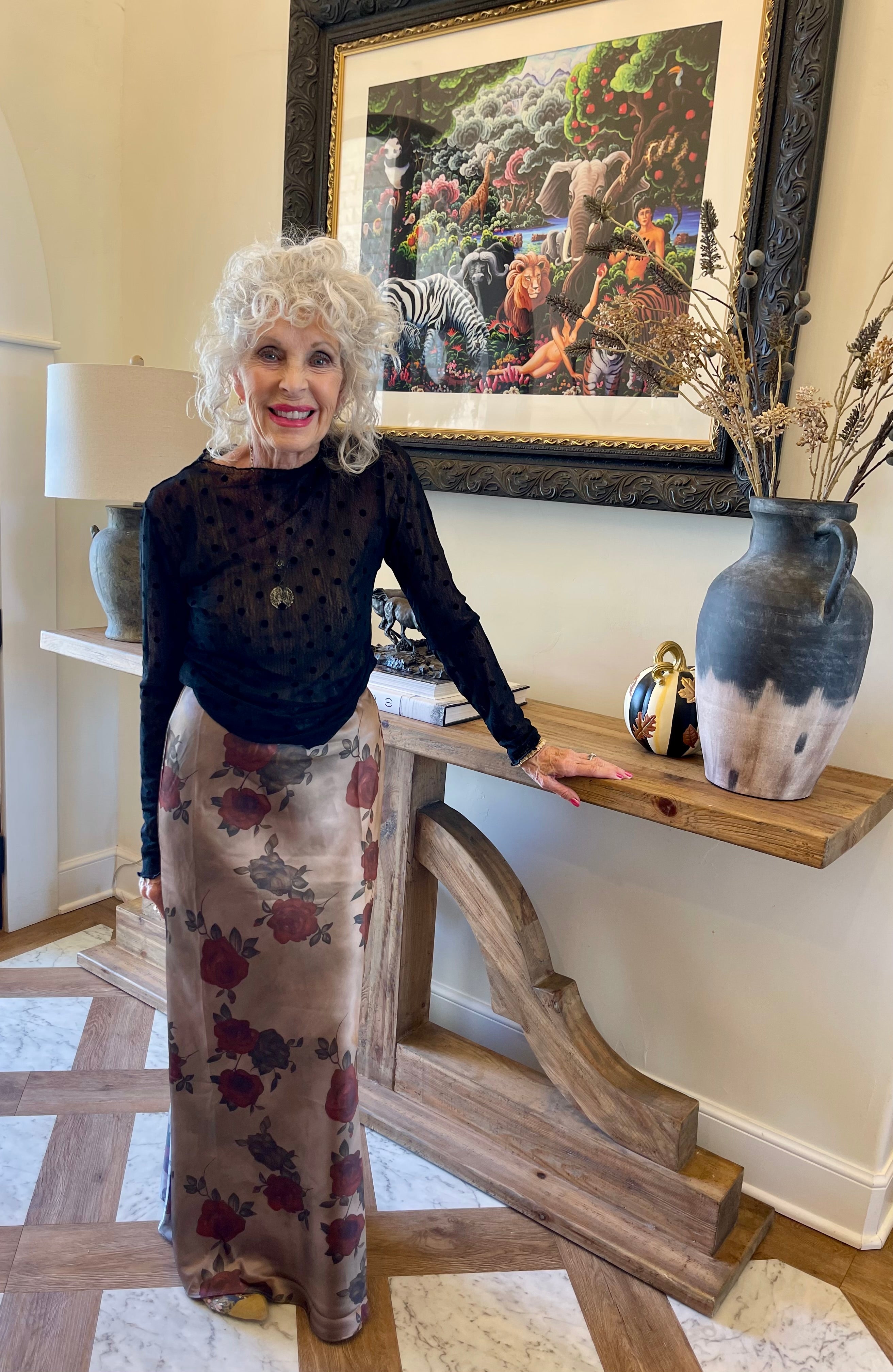 Vintage Rose Maxi Skirt