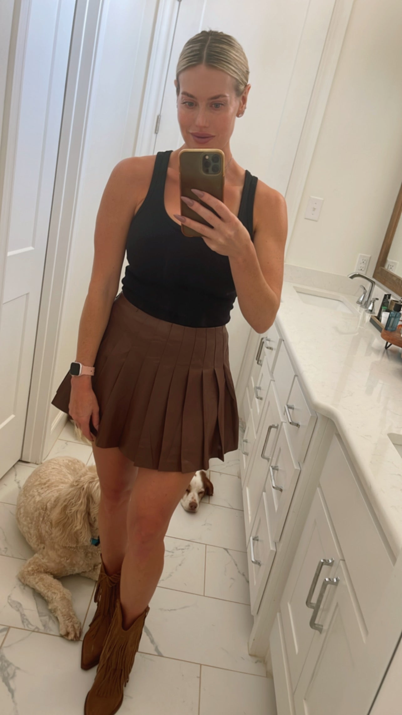 Brown Skort