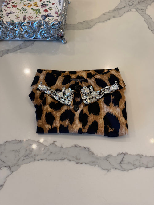 Leopard Bling Collar