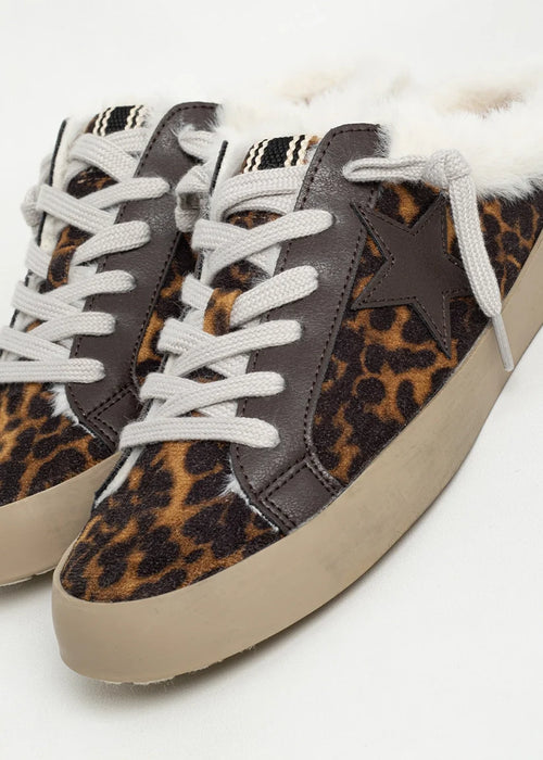 Leopard Fur Mule Sneaker