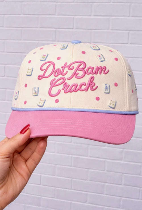 Dot Bam Crack Mahjong Pink Tile Hat