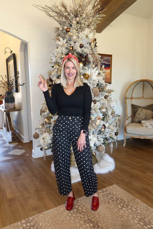 Polka Dot Barrel Jeans