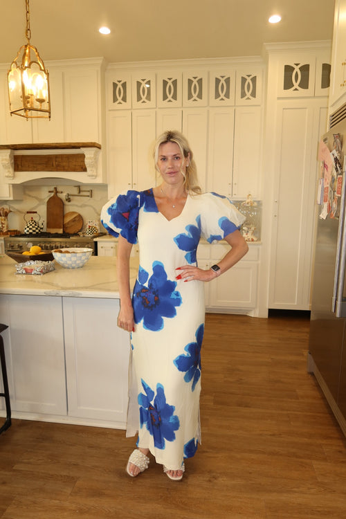 Floral Puff Sleeve Maxi