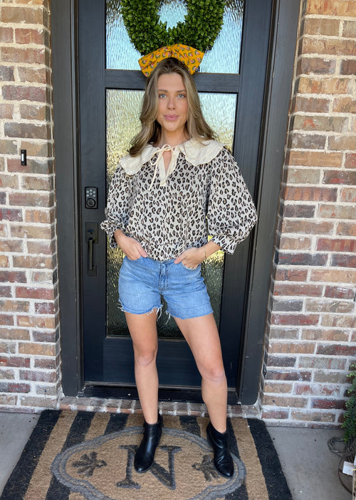 Leopard Bib Top