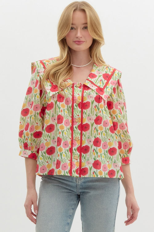 Floral Bib Top