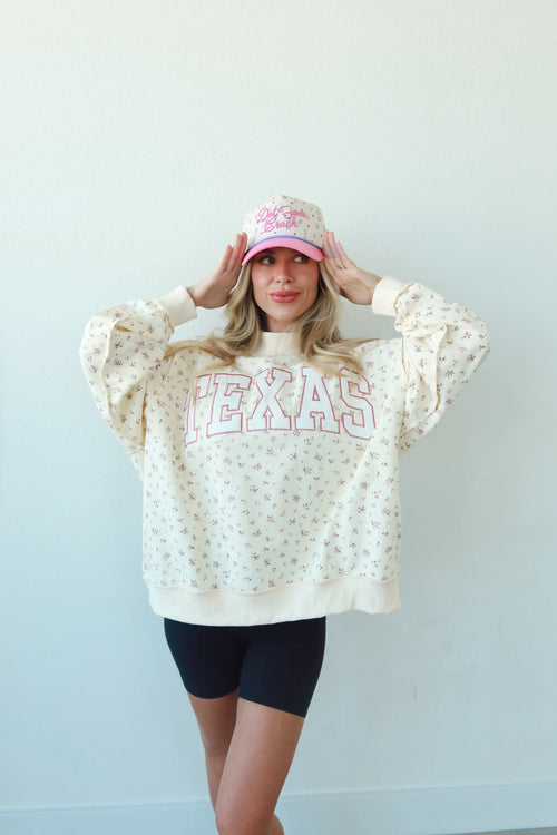 Texas Floral MockNeck Swestshirt