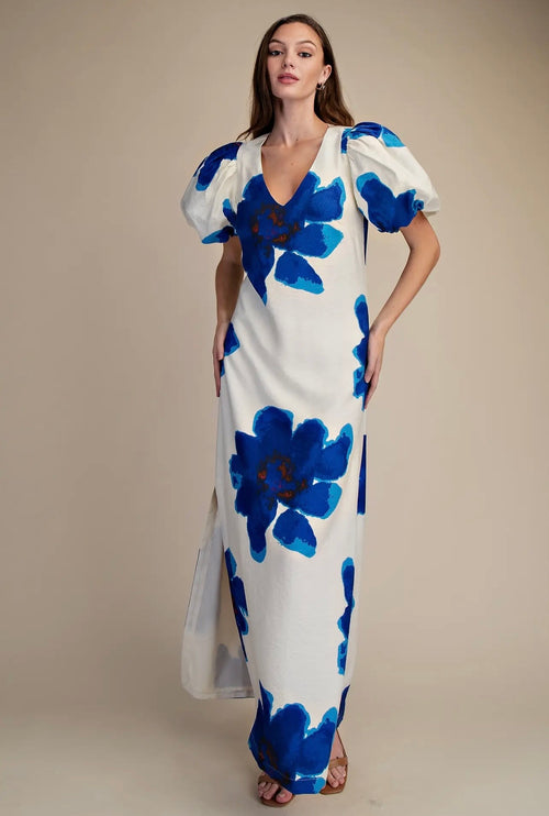 Floral Puff Sleeve Maxi