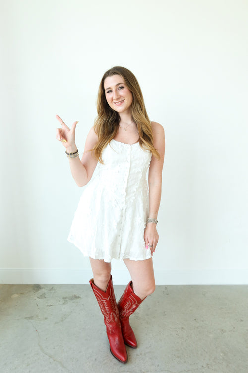 White Floral Dress