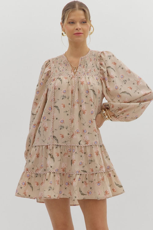 Fall Floral Dress