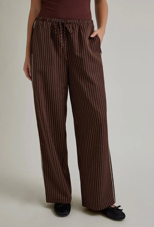 Brown Striped Pants