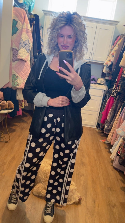 Polka Dot Lace Pants