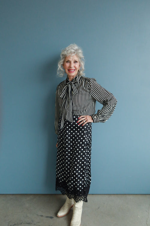 Polka Dot Lace Skirt