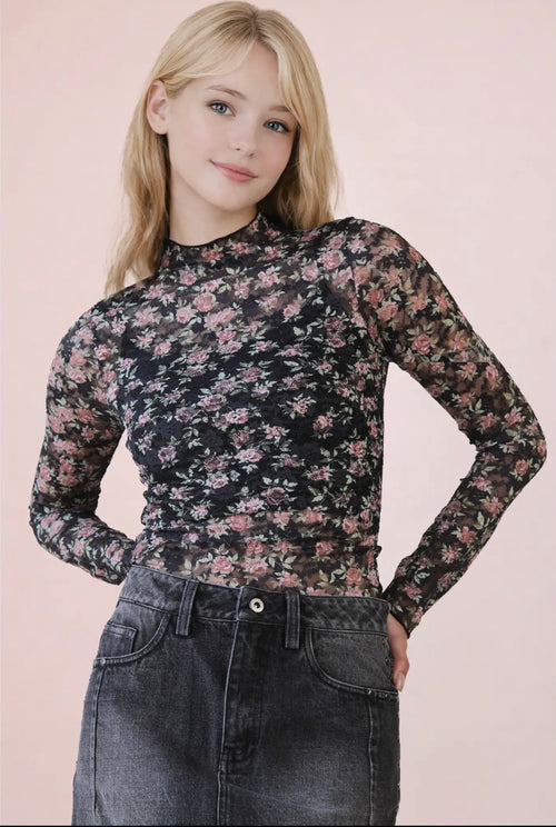 Floral Sheer Top