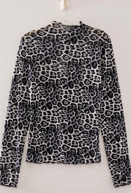 Leopard Sheer Top