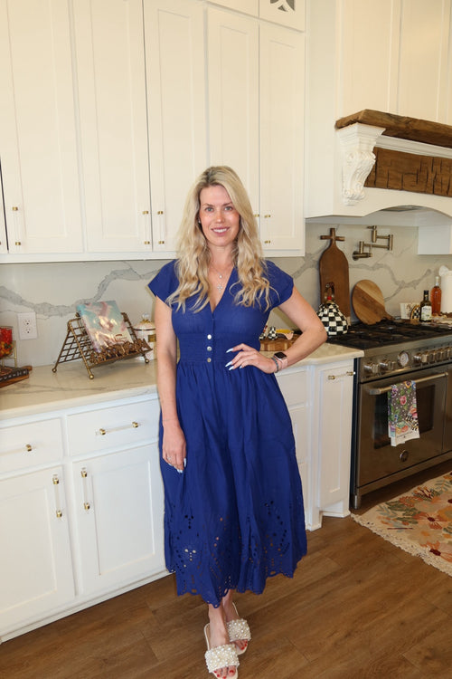 Blue Smocked Dress
