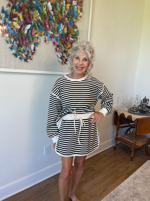 Striped Skort Set