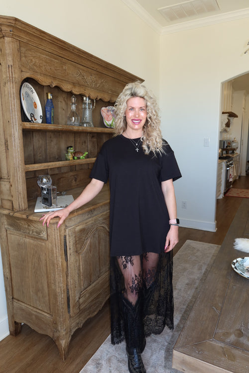 Lace Tee Dress