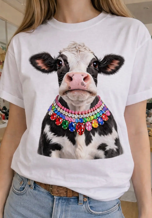 Jeweled Cow Tee