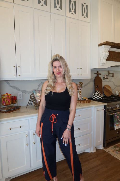 Windbreaker Pants Navy/Orange