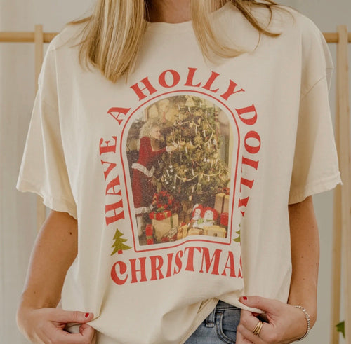 Holly Dolly Christmas Tee