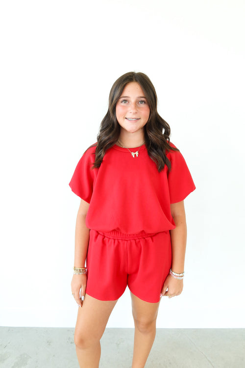 Red Short Set