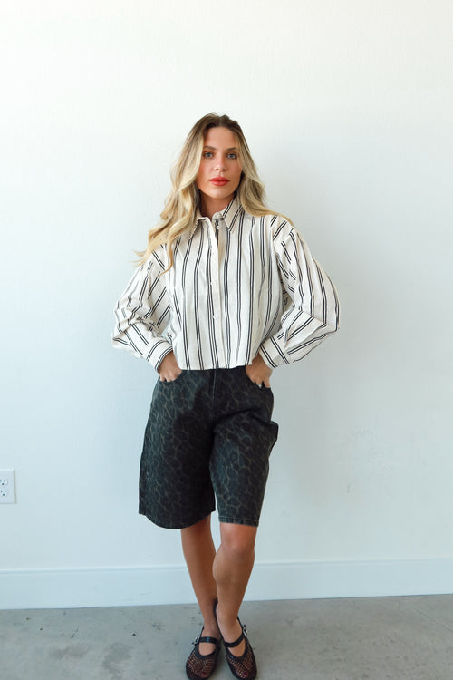 Leopard Bermuda Shorts