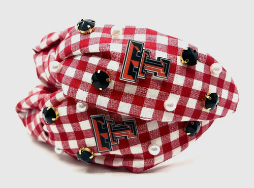 Plaid Texas Tech Headband