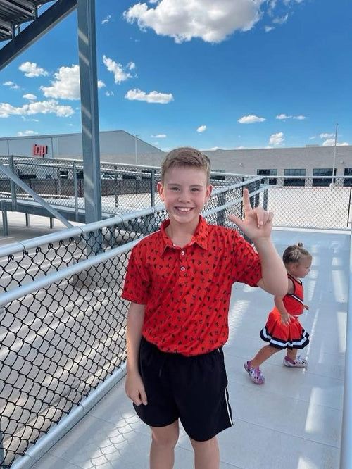 Texas Tech Red Raiders Repeat Logo Short Sleeve Polo Kids