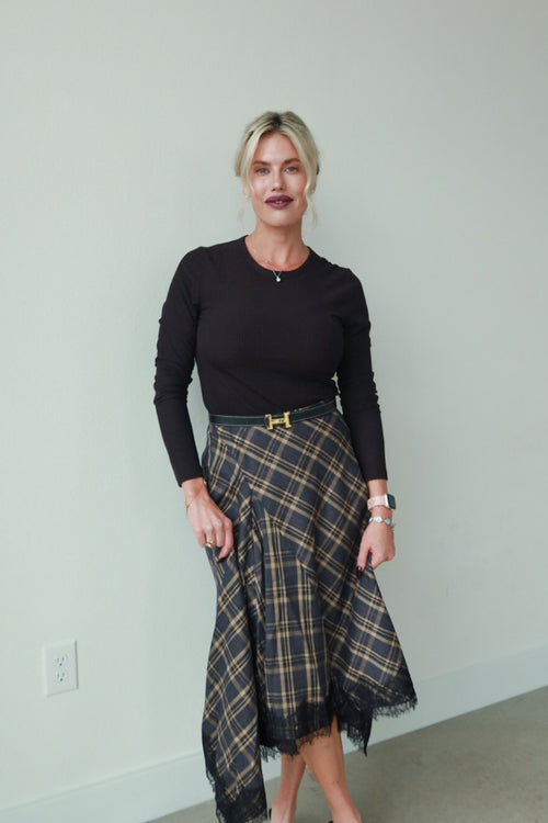 Plaid & Lace Skirt