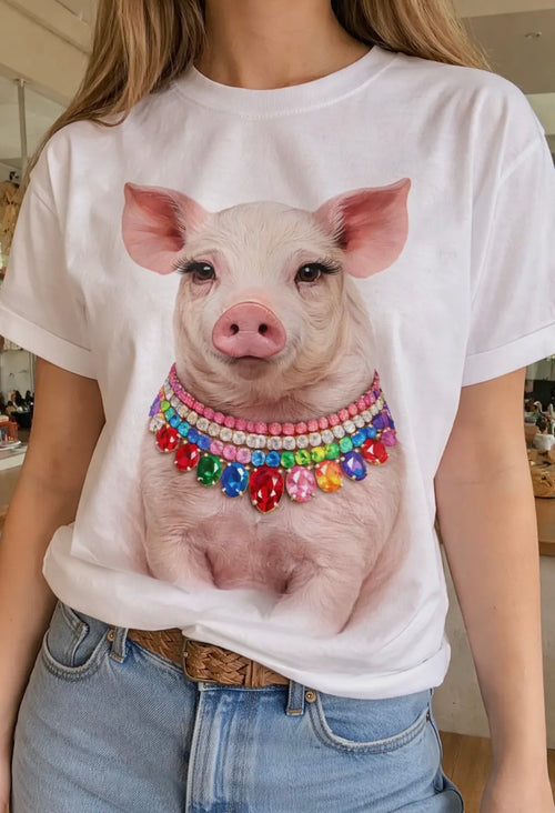 Jeweled Pig Tee