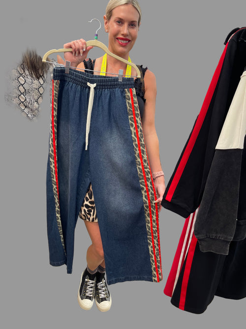 Leopard Stripe Jeans