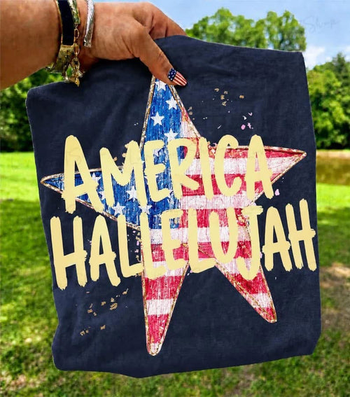 America Hallelujah Star Tee