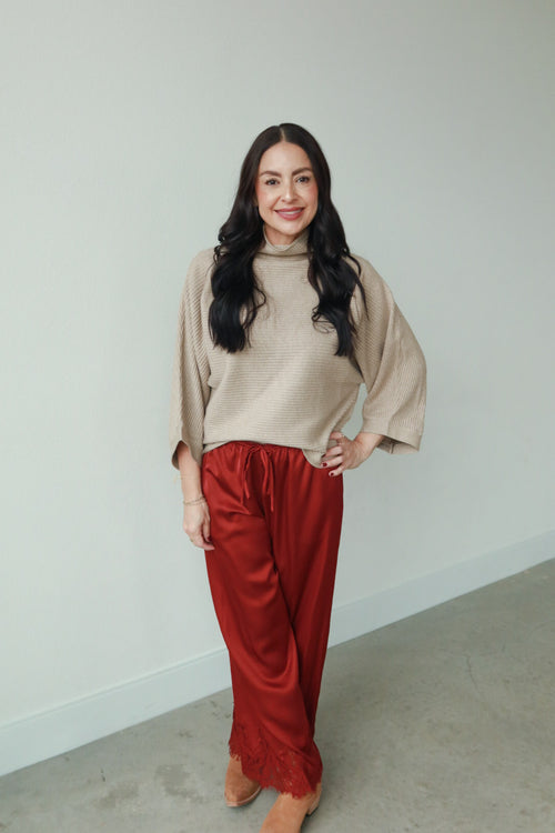 Lace Hem Pants