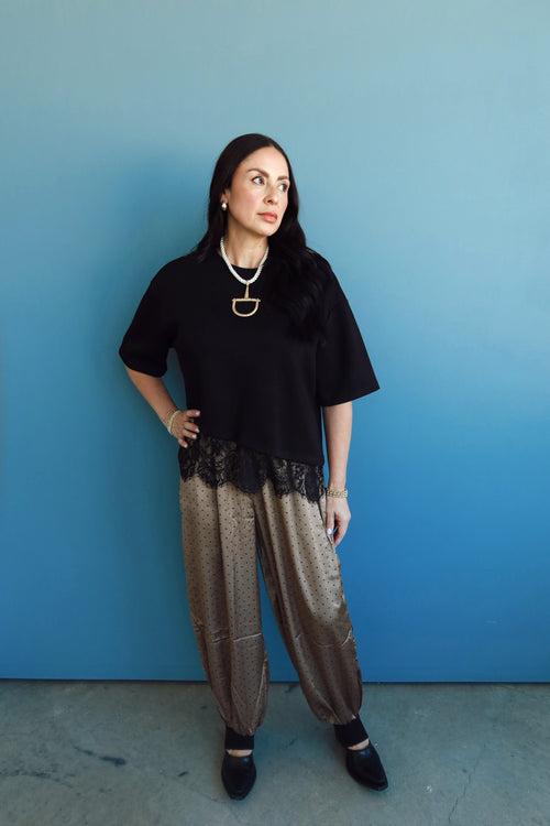 Mocha Polka Dot Pants