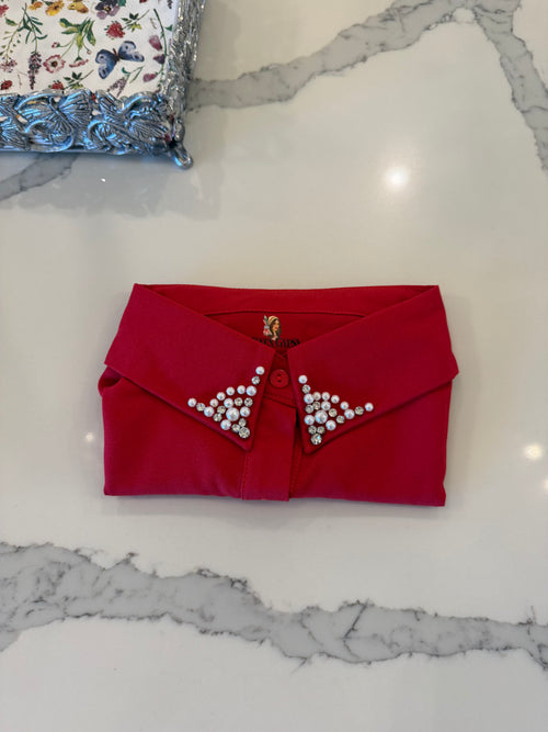 Red bling collar